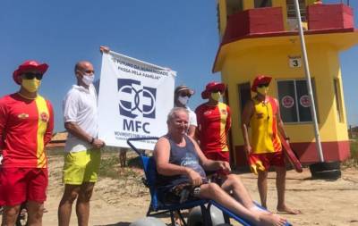 Corpo de Bombeiros de Jaguaruna lança projeto Praia Acessível no Campo Bom