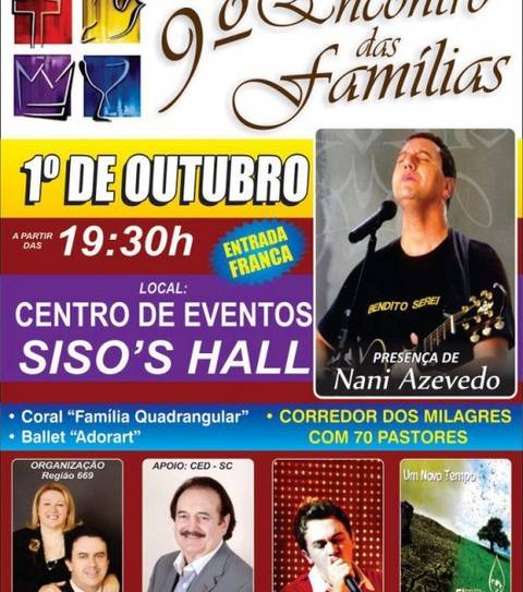 Noite de bênçãos no 9º Encontro das Famílias 