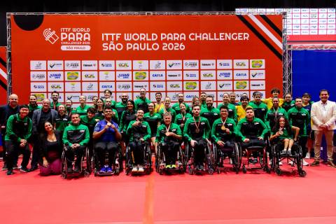 Atleta e técnico de Criciúma brilham em etapa do Mundial de Tênis de Mesa