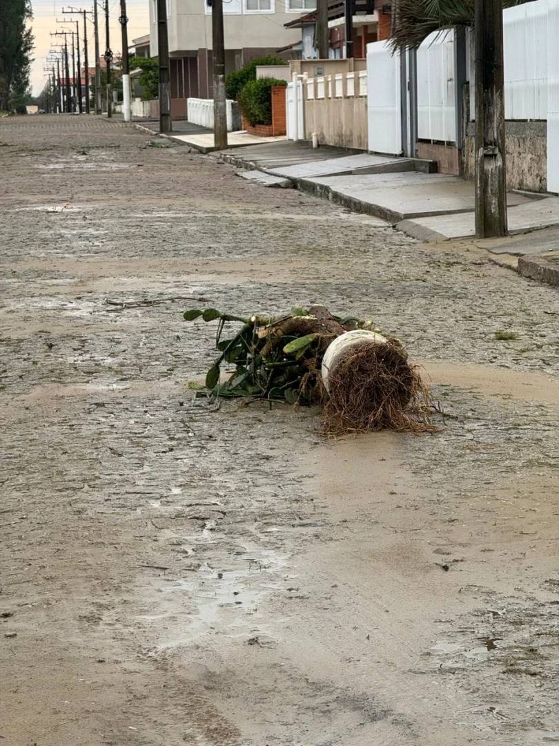 Tsunami meteorológico danificou quase 40 imóveis em Jaguaruna — foto 1