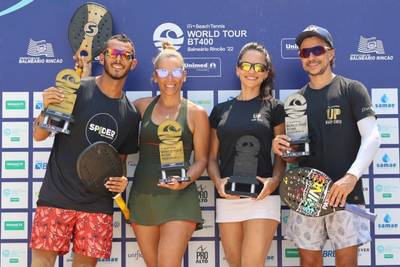 Catarinenses conquistam o título de duplas mistas do Mundial Rincão de Beach Tennis Unimed