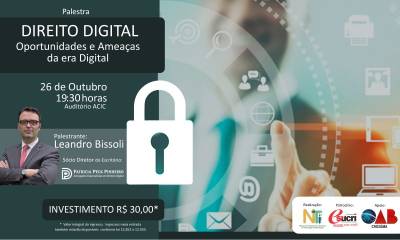 Direito digital será tema de palestra