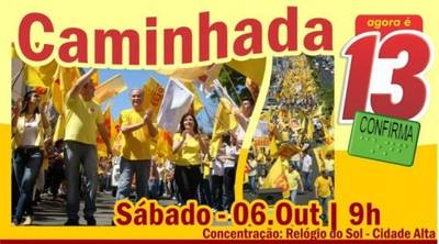 Caminhada Agora é 13 - Confirma será neste sábado