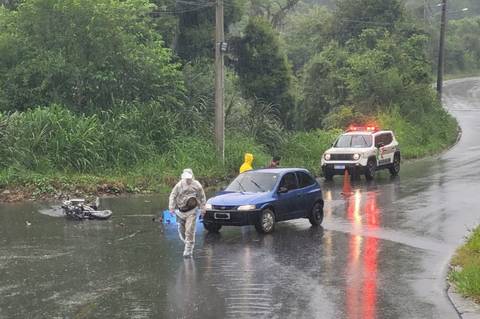 Identificado motociclista morto em acidente de trânsito em Siderópolis 