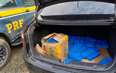 Penha: PRF apreende 50 quilos de maconha em carro na BR-101
