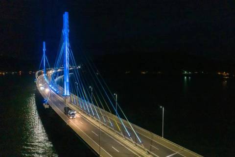 Ponte Anita Garibaldi destaca o mês de Conscientização sobre o Autismo