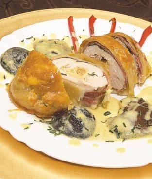 Frango em Massa Folhada com Cogumelos
