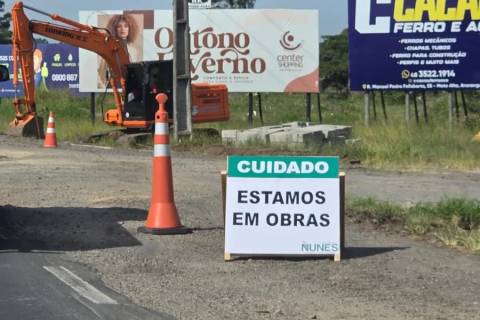 Obra para construção de ciclovia inicia na rodovia SC-447; veja vídeo