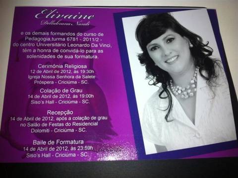 Formatura em Pedagogia de Elivaine Dellabruna Nandi pela UNIASSELVI