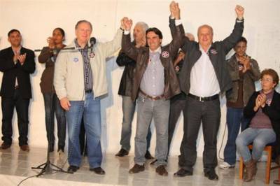 Moradores de Santa Rosa de Lima ouvem propostas de Dilnei e Sasso