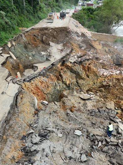 Novo escorregamento de materiais é registrado na BR-470 em Rio do Sul