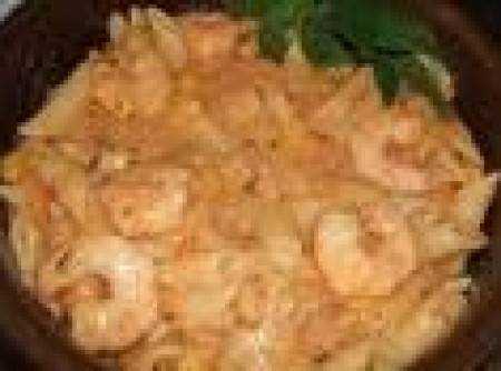 Pasta Ai Quatro Formaggi e Gamberi