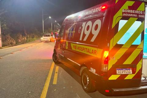 Motociclista fica ferido após sofrer queda em Jaguaruna