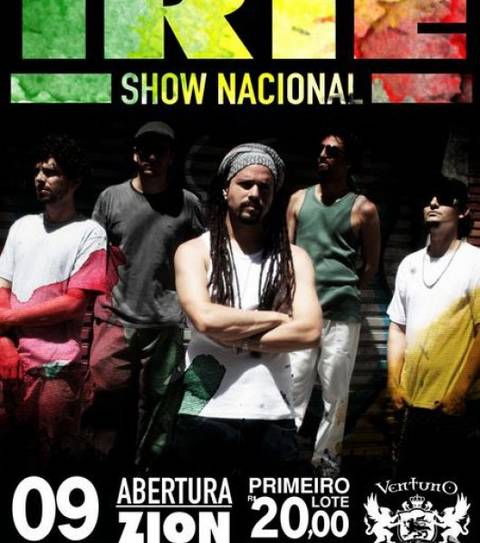 Banda catarinense de reggae, Iriê, fará show no Ventuno Pub