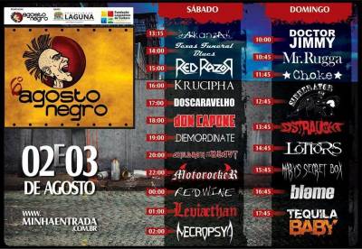 Em Laguna, Festival Agosto Negro reunirá mais de 20 bandas