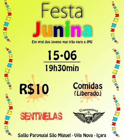 Jovens Católicos organizam festa Junina