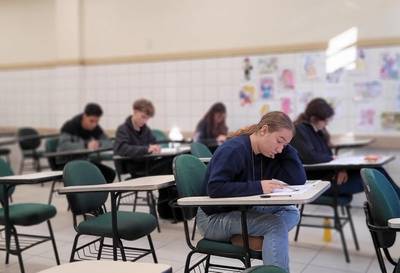 Alunos da Satc participam de simulado em preparação para Enem
