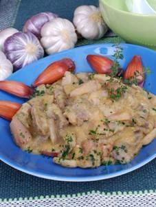 Cozido de Moela de Frango com Pinhão