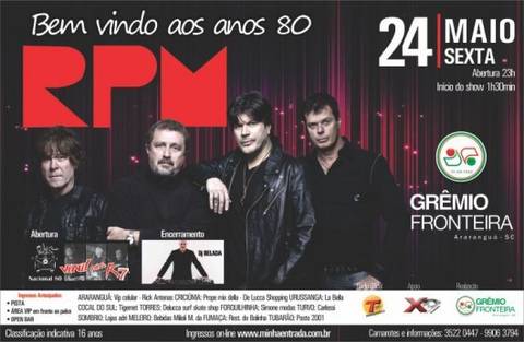 RPM no Grêmio Fronteira, em Araranguá