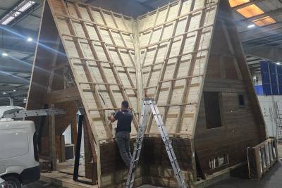Fotos: com mais de mil trabalhadores, montagem da Feira CasaPronta começa em Criciúma