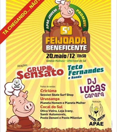 5ª Feijoada Beneficente da Apae Jovem de Cocal do Sul