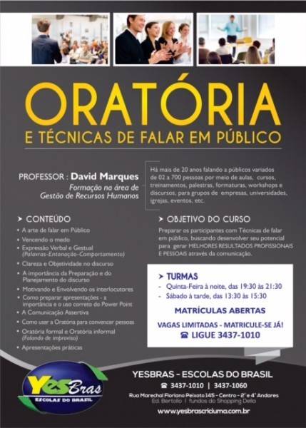 Curso De Oratoria - Sabado
