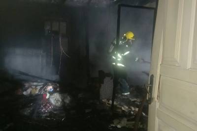 Casa é destruída por incêndio em Balneário Rincão