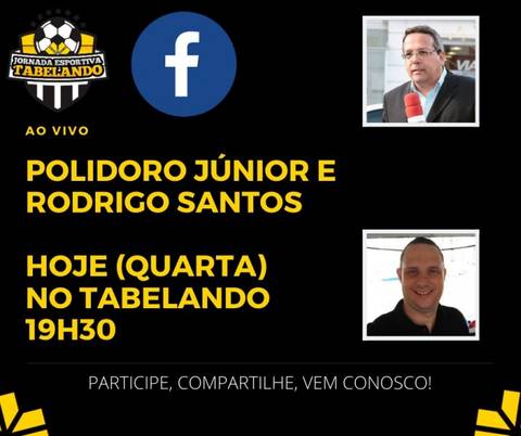 Rodrigo Santos e Polidoro Júnior são os convidados de hoje!