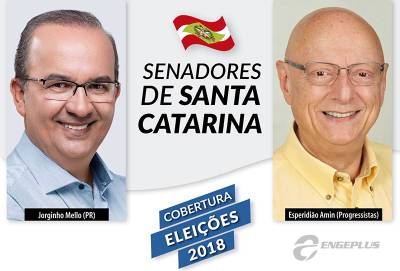 Espiridião Amin e Jorginho Mello representam SC no Senado