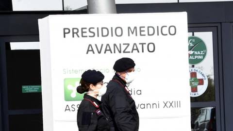 Novos números animadores na Itália na luta contra o coronavírus