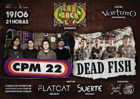 CPM22 e Dead Fish tocam no Ventuno Pub, nesta sexta-feira