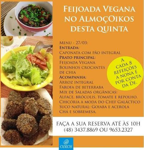 Feijoada Vegana no AlmoçOikos 