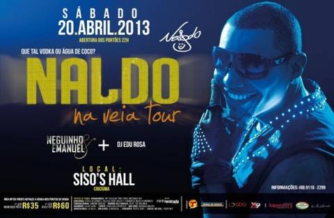 Naldo traz a Criciúma seu funk pop