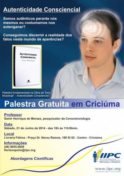 Autenticidade Consciencial é tema de palestra em Criciúma