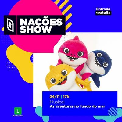 Nações Shopping traz espetáculo musical ‘Uma Aventura em Alto Mar’