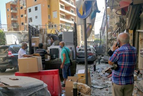 Imagens da destruição em Beirute