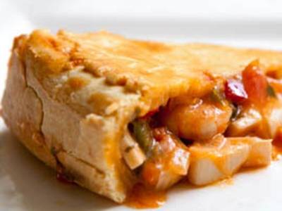 Empadão de Palmito e Camarão