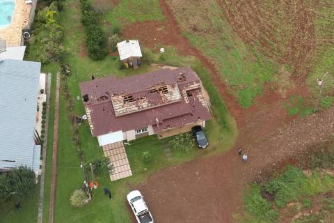 Frente fria provoca danos em cidades do Oeste catarinense