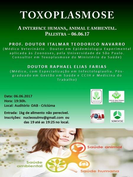 Toxoplasmose é tema de evento para estudantes e profissionais da saúde