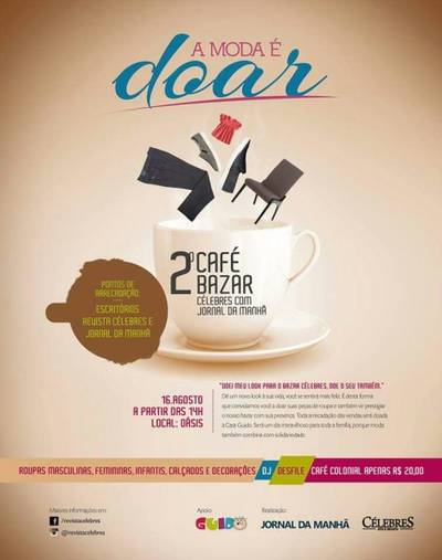 Segunda edição do Bazar Célebres terá café colonial