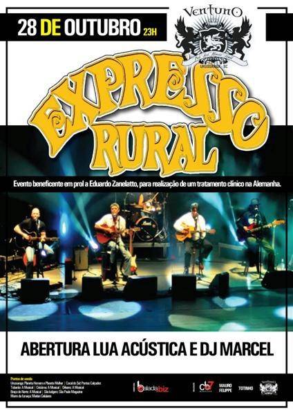 Noite solidária com banda Expresso Rural