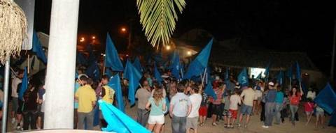 Kuki e Luciano tem apoio da juventude em Pedras Grandes