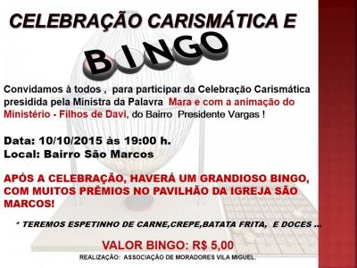 Missa Carismática E Bingo