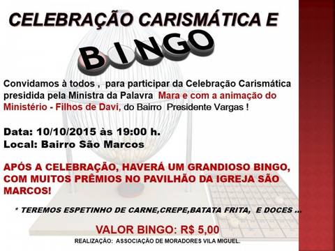Missa Carismática E Bingo