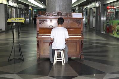 Um piano no Terminal Central