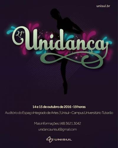 Unidança acontece nos dias 14 e 15 em Tubarão