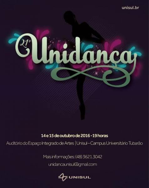 Unidança acontece nos dias 14 e 15 em Tubarão