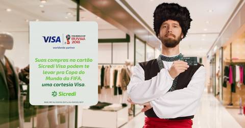 Portadores do cartão Sicredi Visa concorrem a viagens para a Copa do Mundo