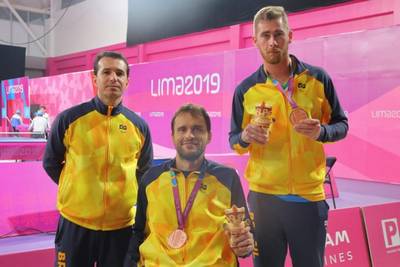 Medalhistas no Parapan desafiam sócios do Mampituba a uma partida de tênis de mesa
