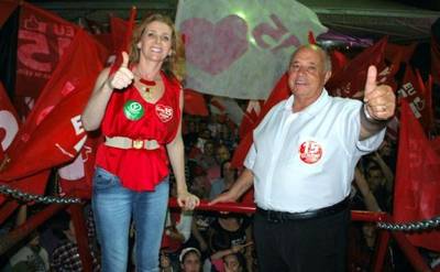 Claudio e Cinara fazem último comício em Morro da Fumaça